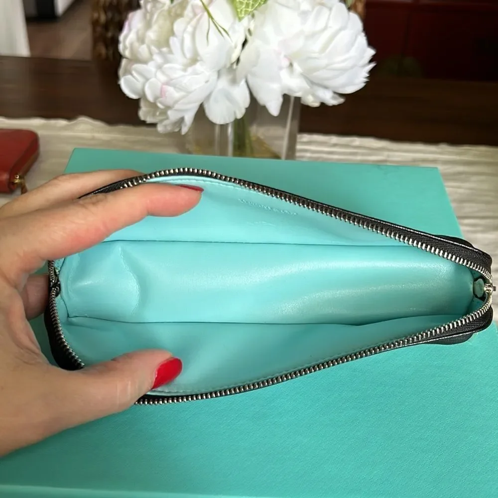 Tiffany & Co Pencil case black and blue NWOT